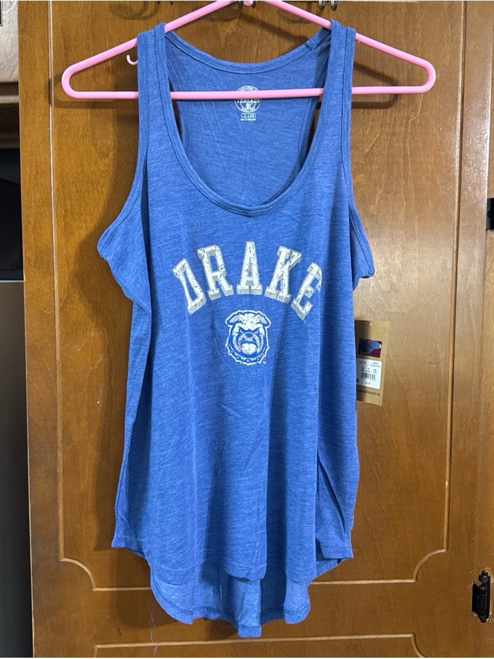 Drake Blue Women's Tank Top with Mascot Graphic Small